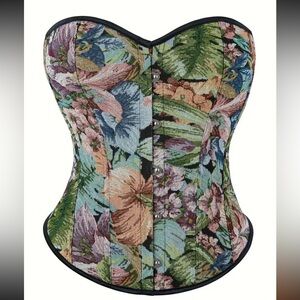 Floral Tapestry Crop Top - Multicolor